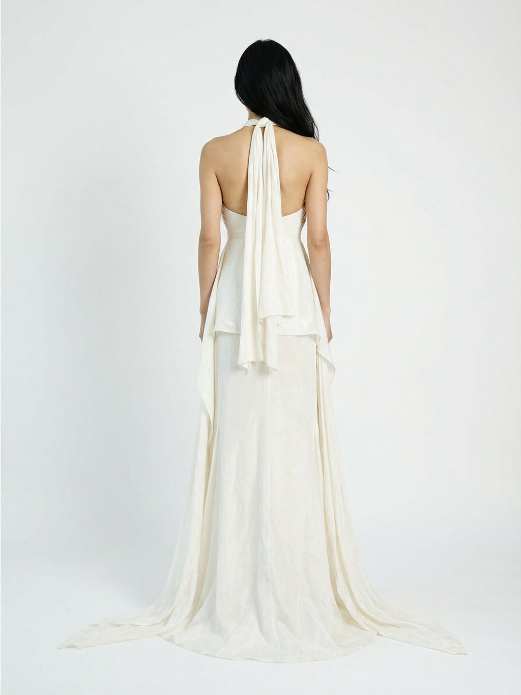 Ribbon Cross Strapless Dress