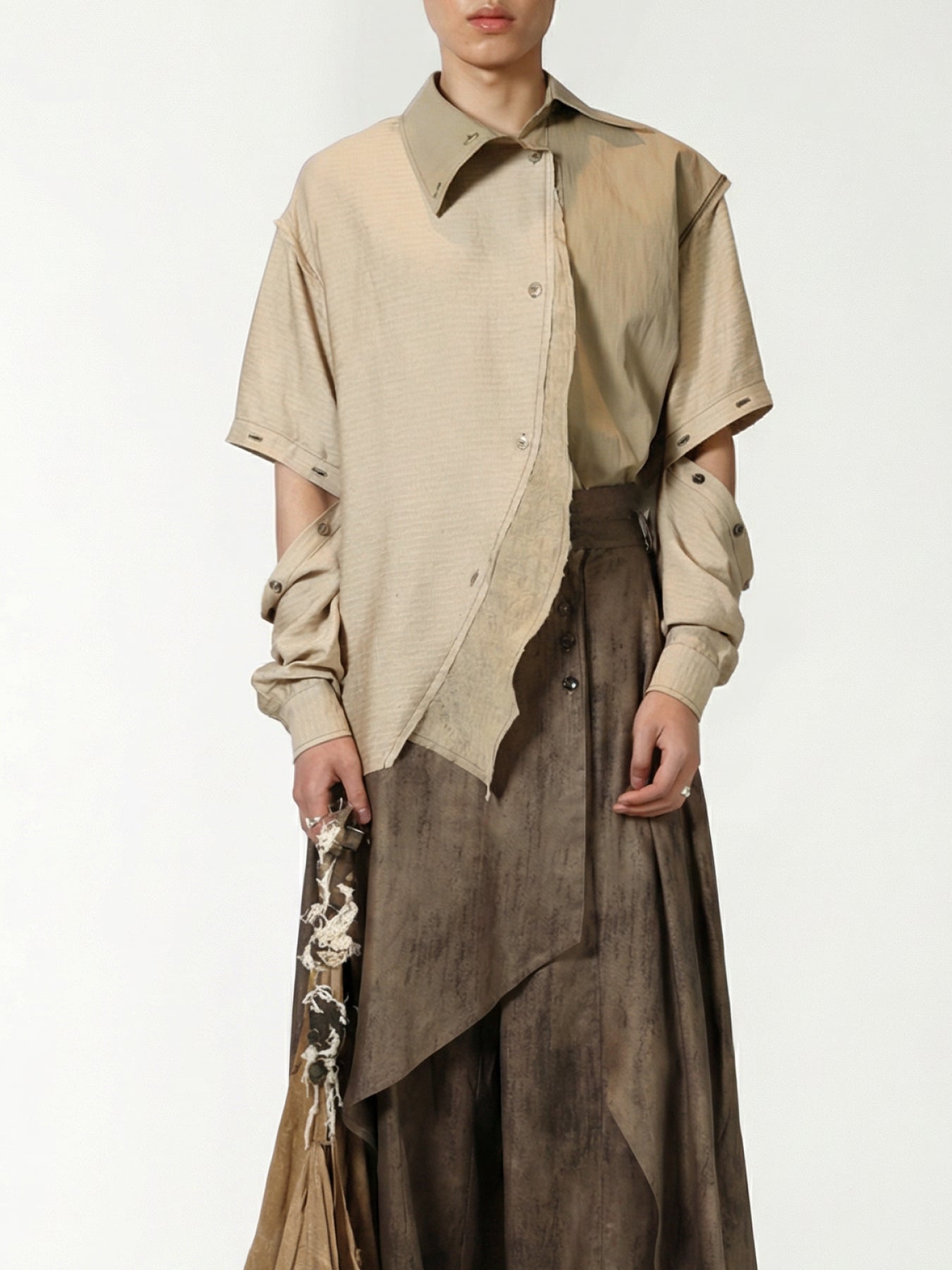 Asymmetric Cut Textured Top