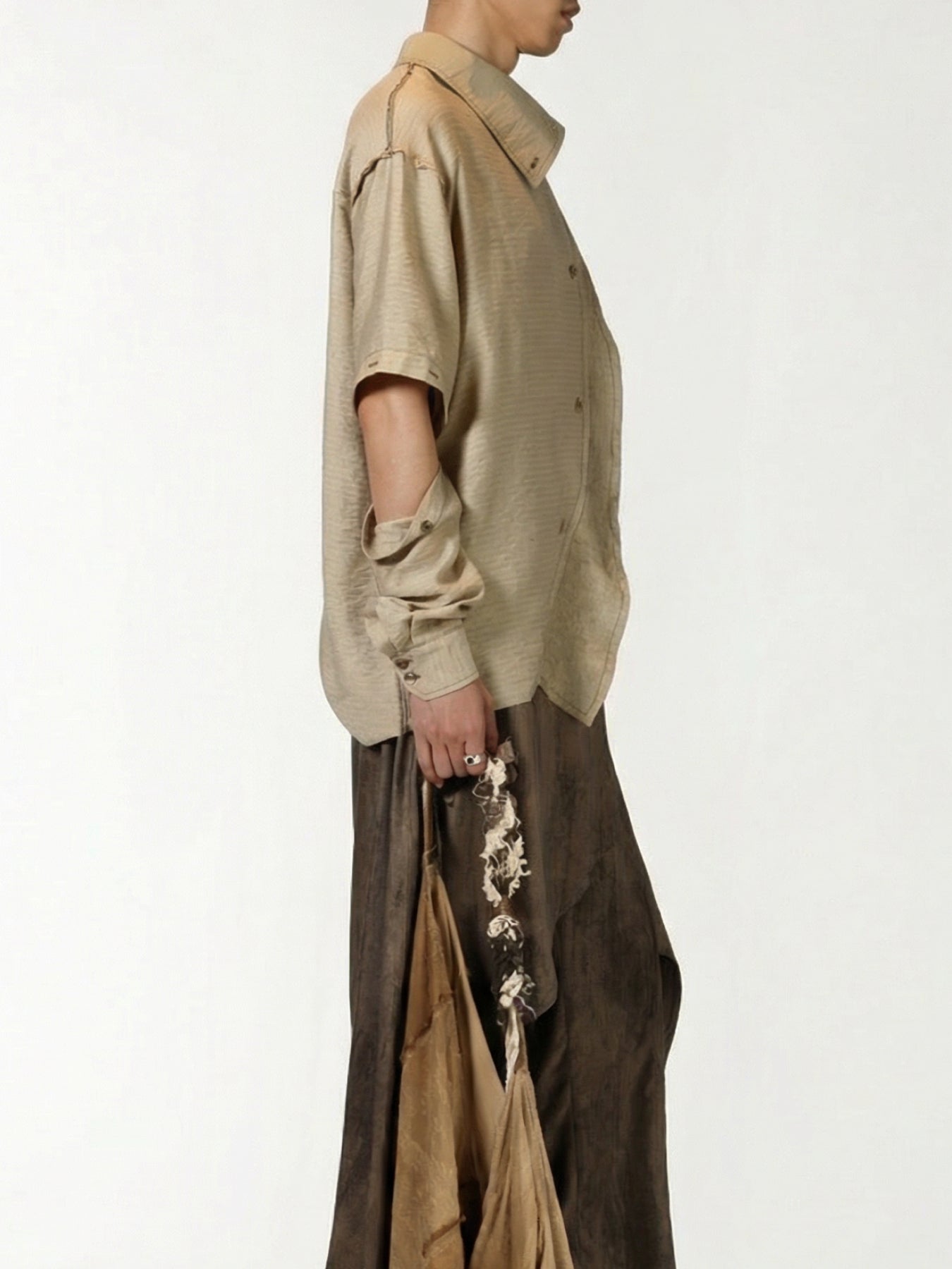 Asymmetric Cut Textured Top