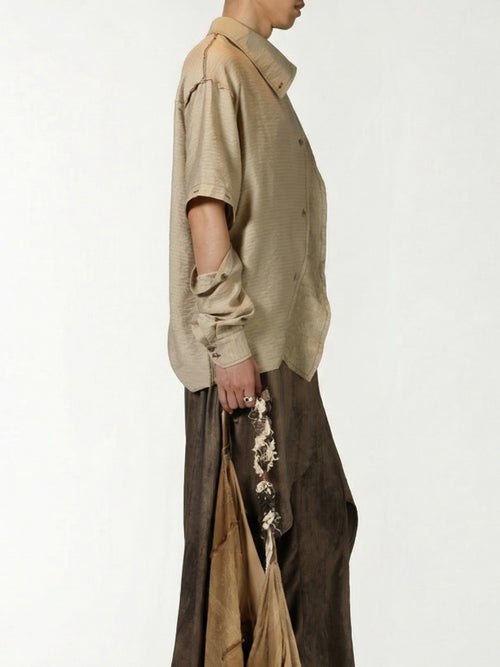 Asymmetric Cut Textured Top