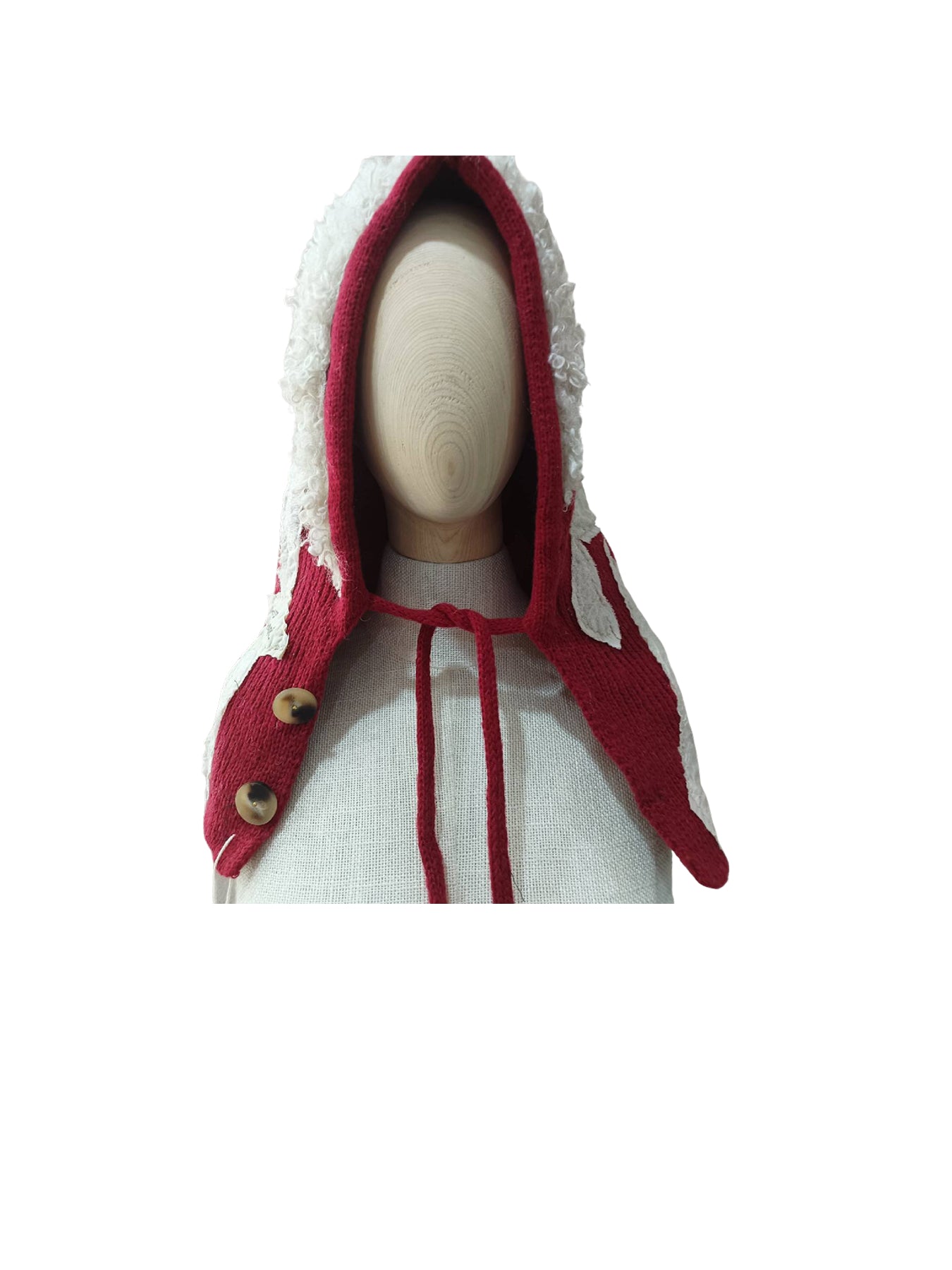 Knitted neck scarf hat