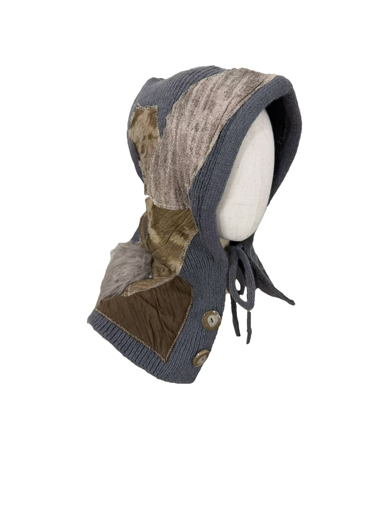 Knitted neck scarf hat