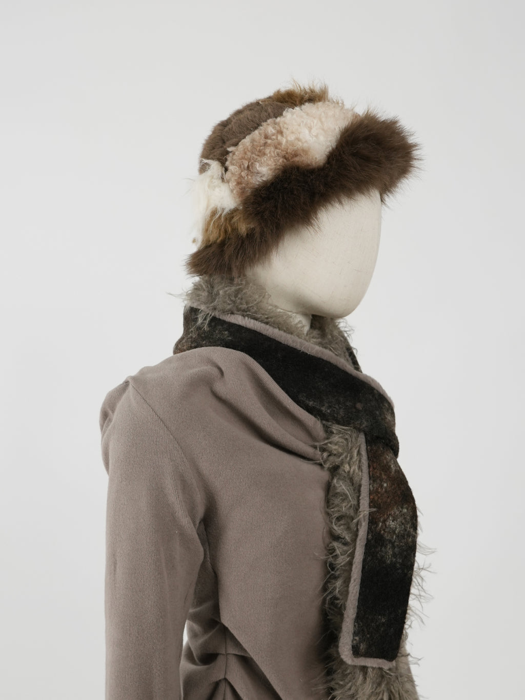 Patchwork fur hat