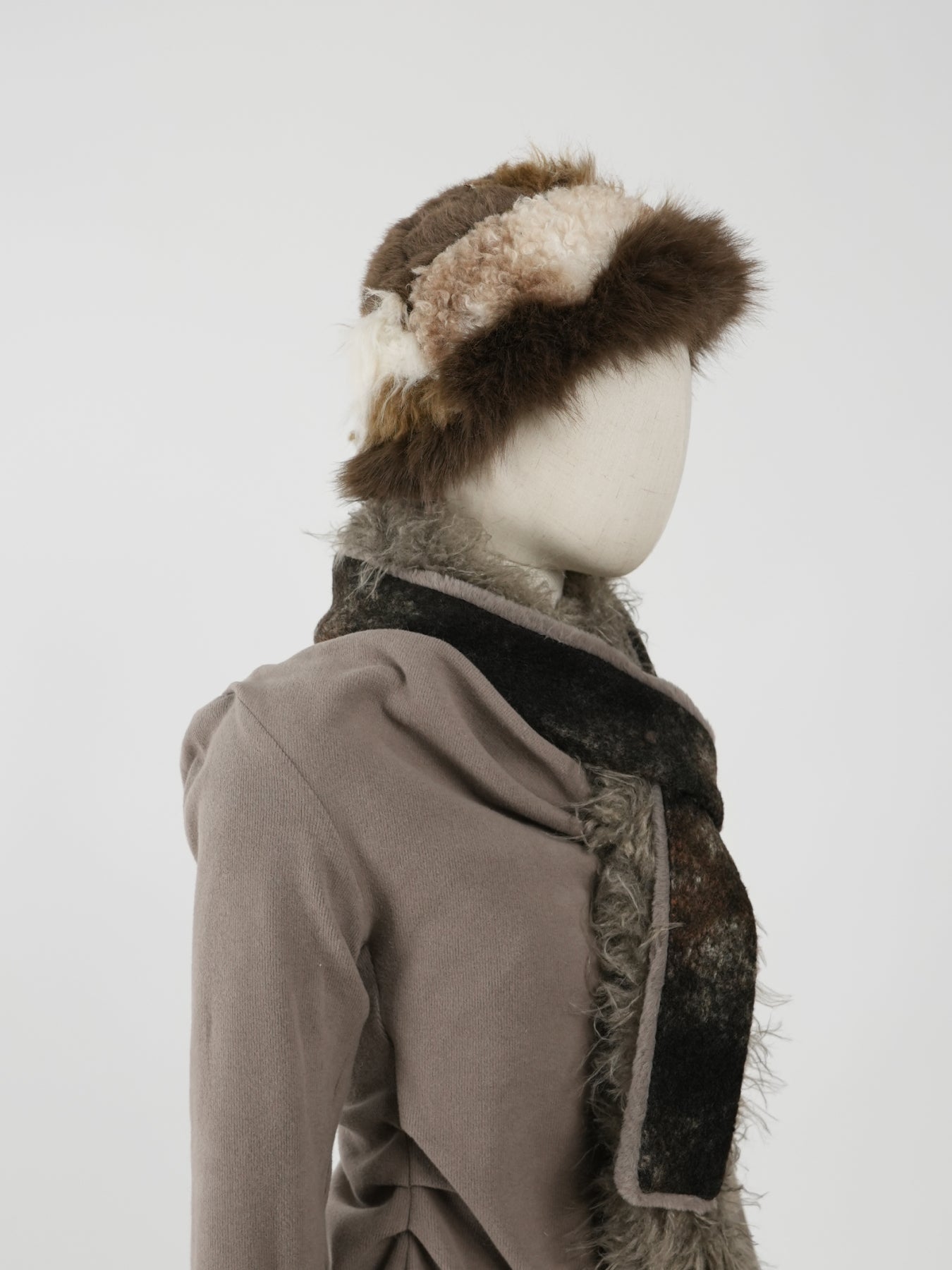 Patchwork fur hat