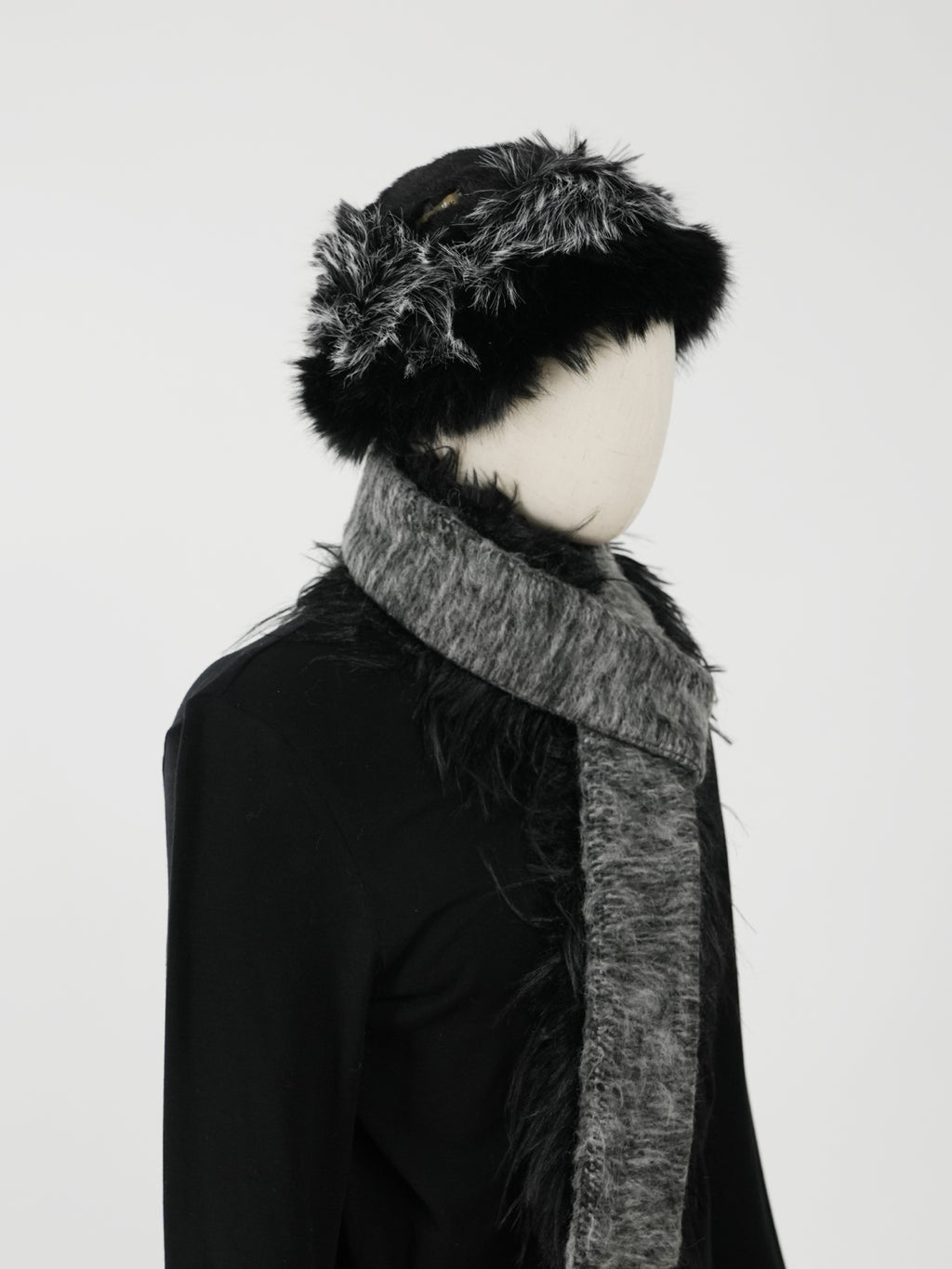 Patchwork fur hat