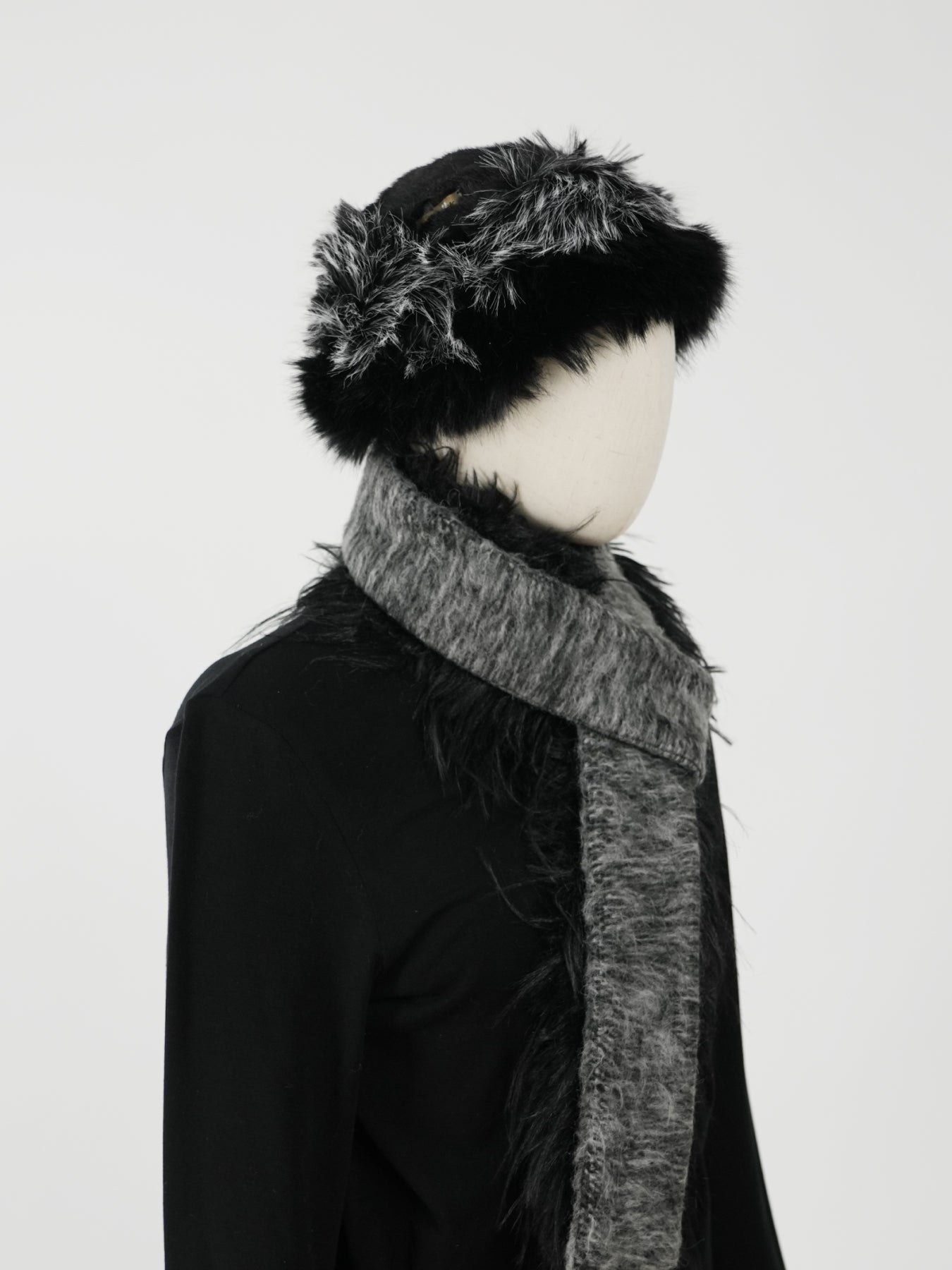 Patchwork fur hat