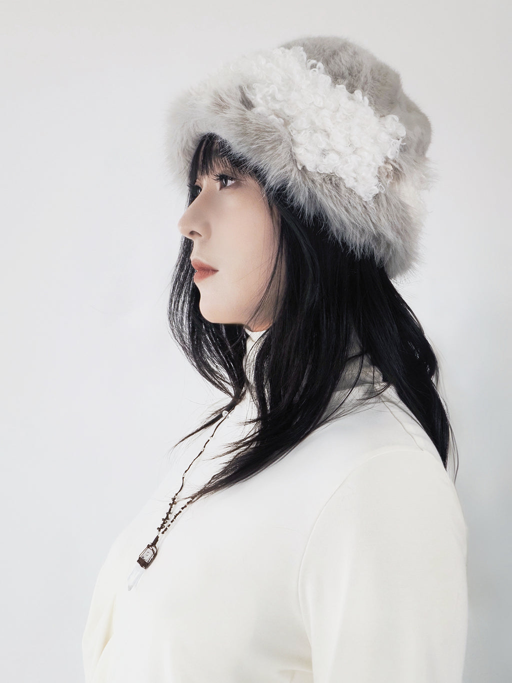 Patchwork fur hat