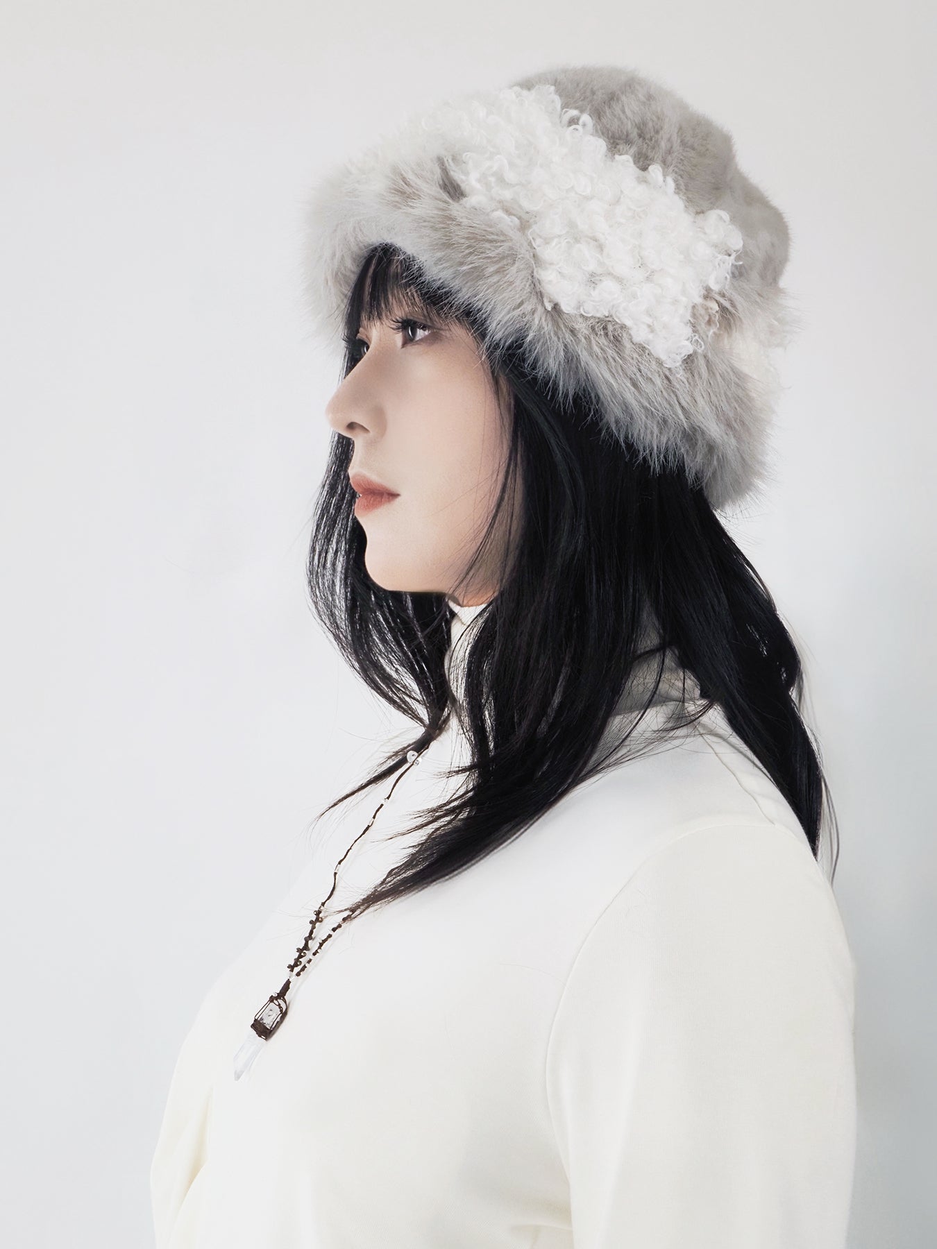 Patchwork fur hat