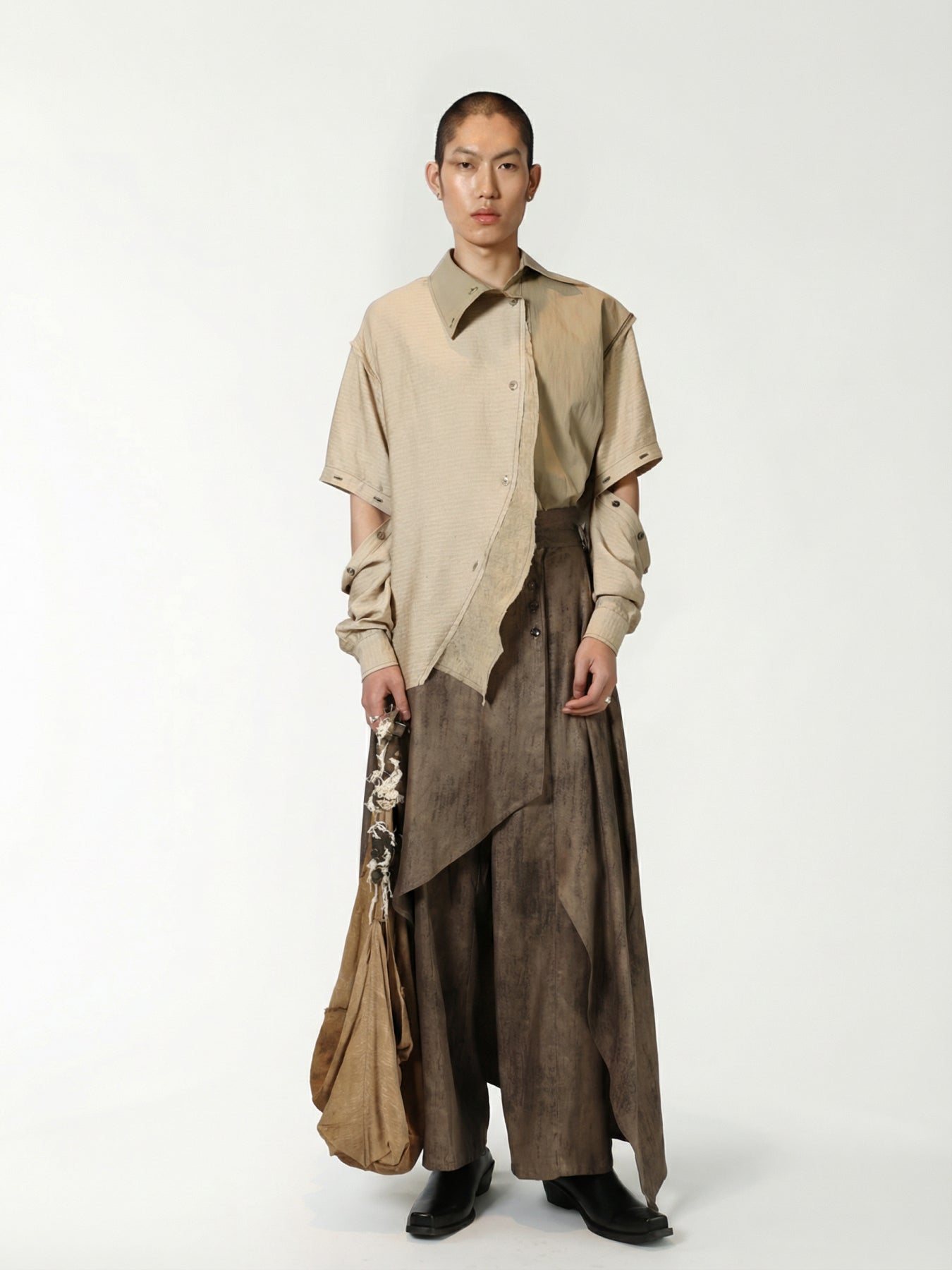 Asymmetric Cut Textured Top