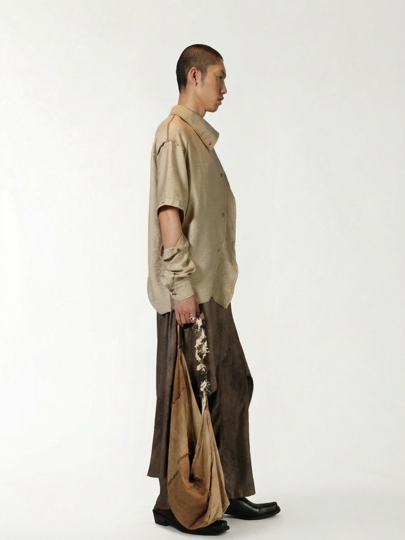 Asymmetric Cut Textured Top