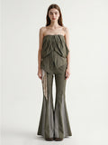 Spliced Flared Pants