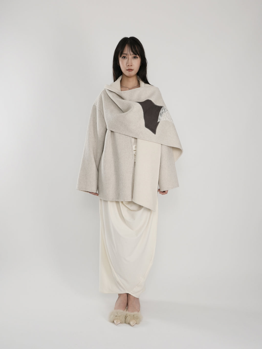 Double-sided cashmere coat