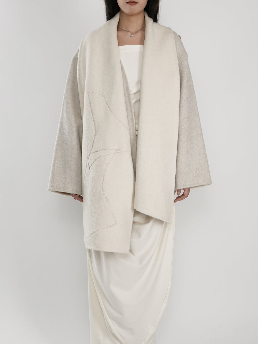 Double-sided cashmere coat
