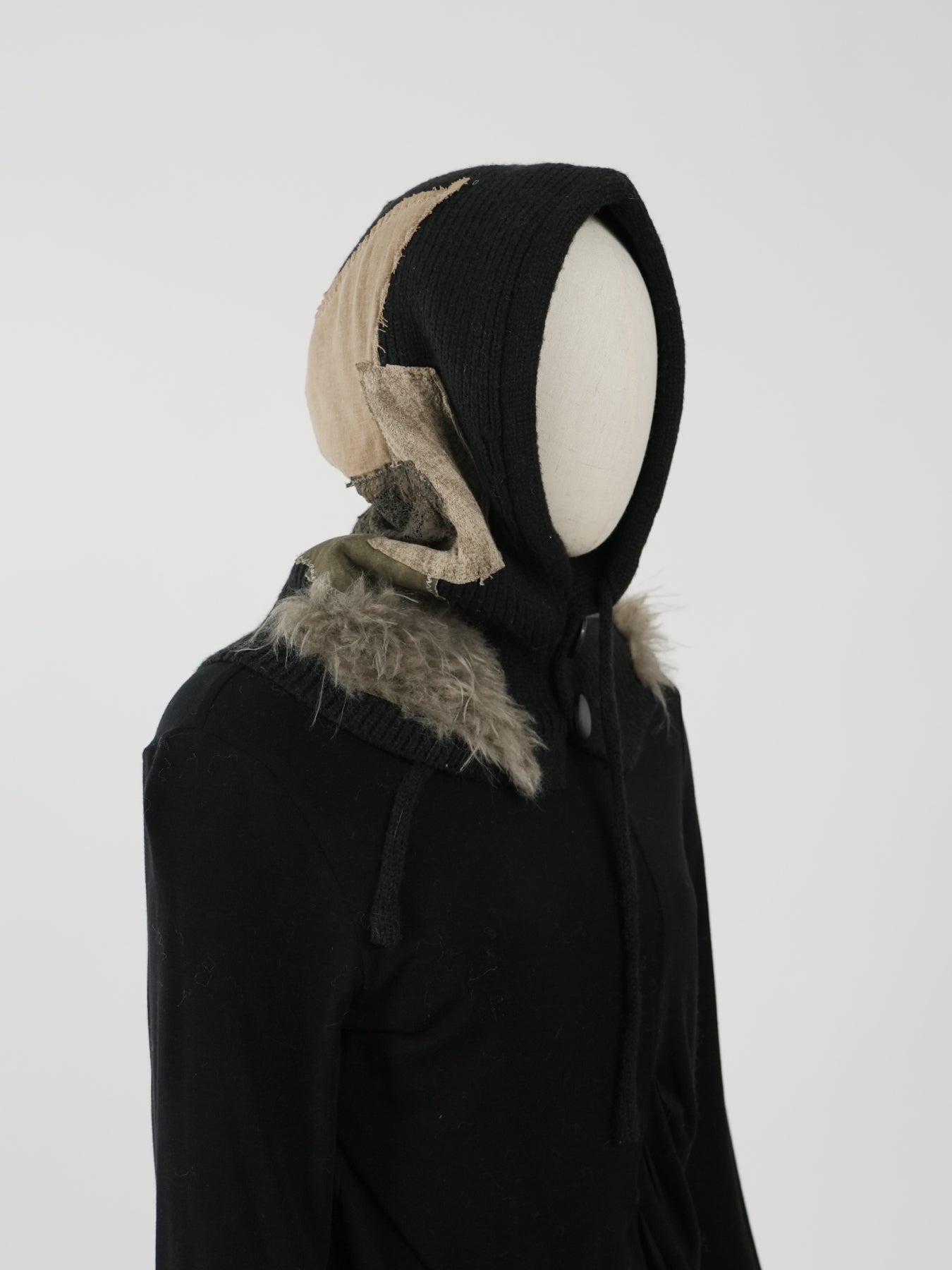 Knitted neck scarf hat