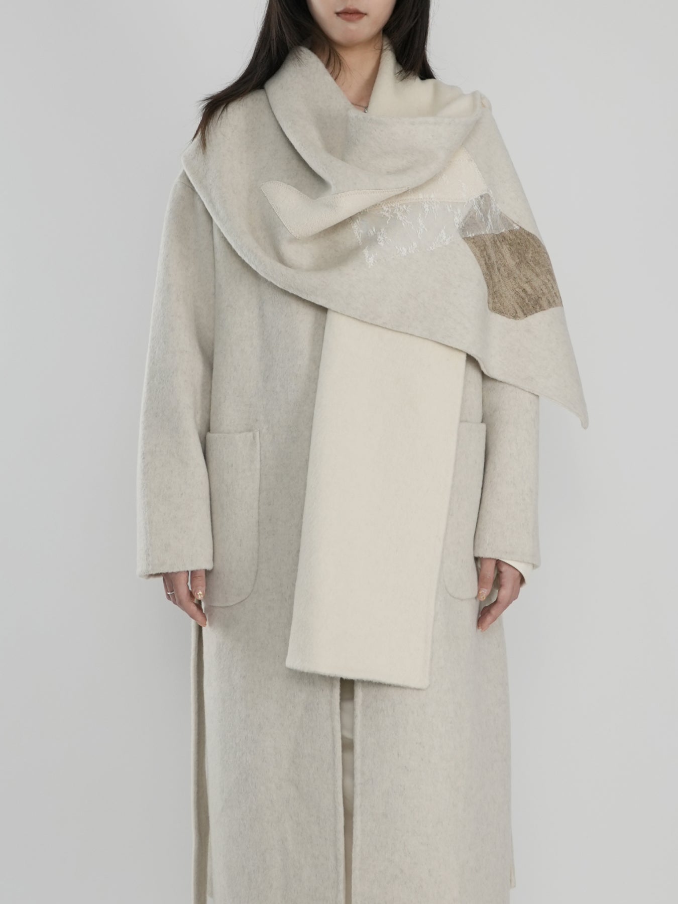 Double-sided scarf coat