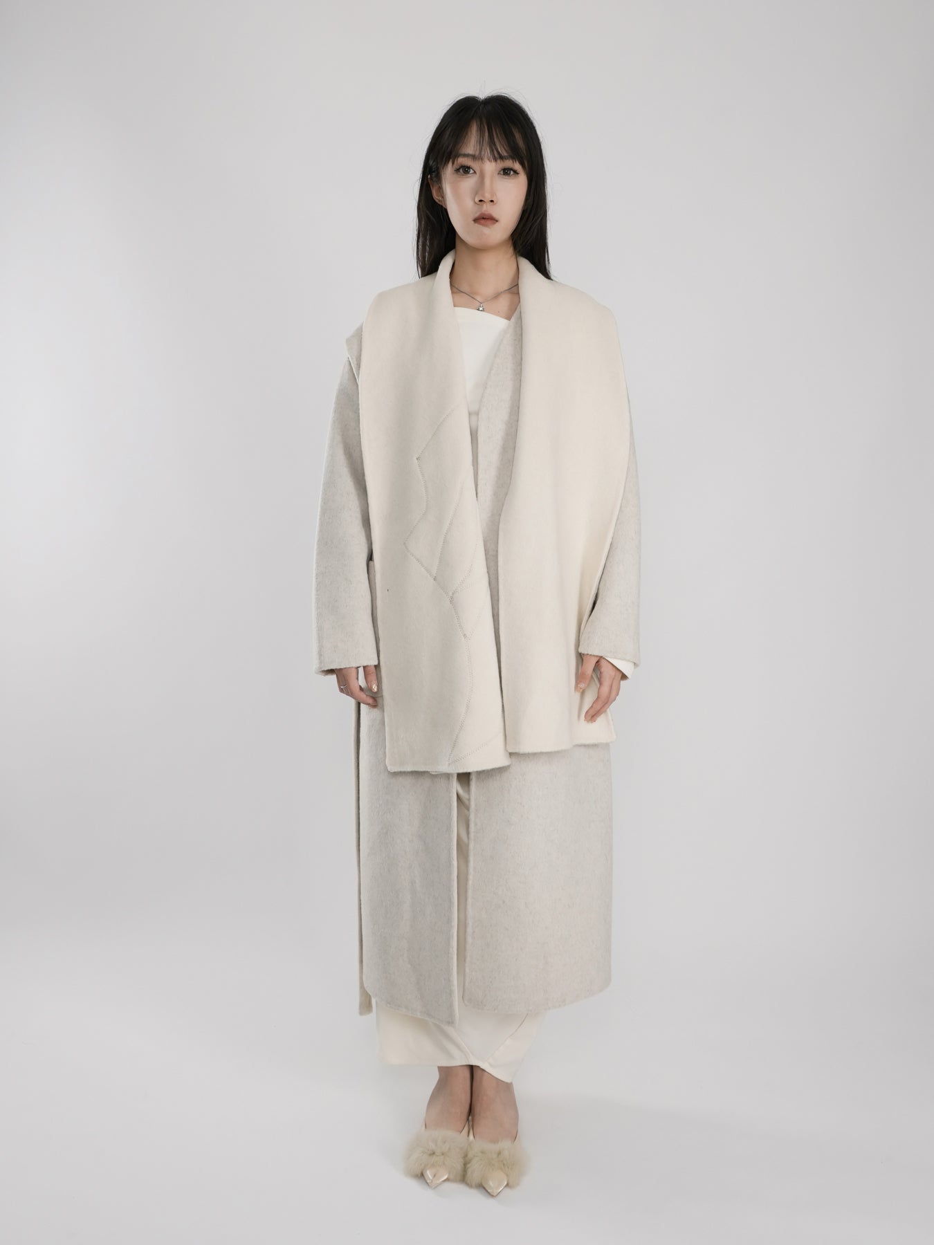 Double-sided scarf coat