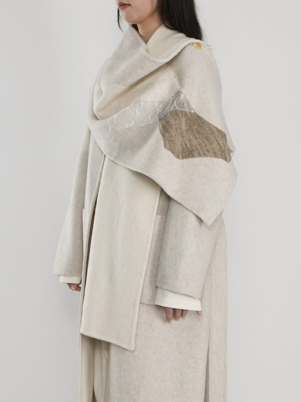 Double-sided scarf coat