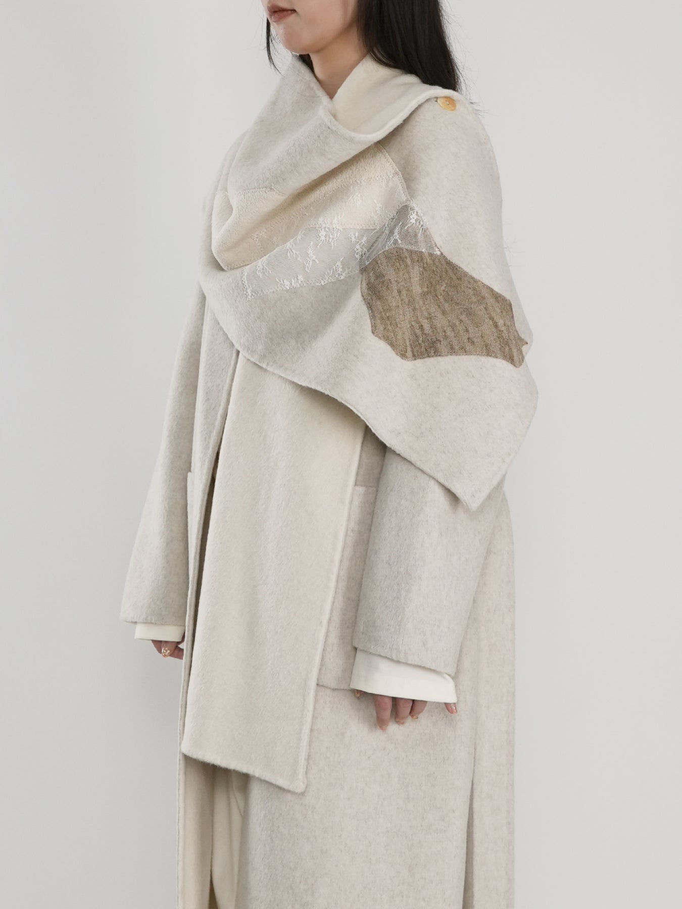 Double-sided scarf coat