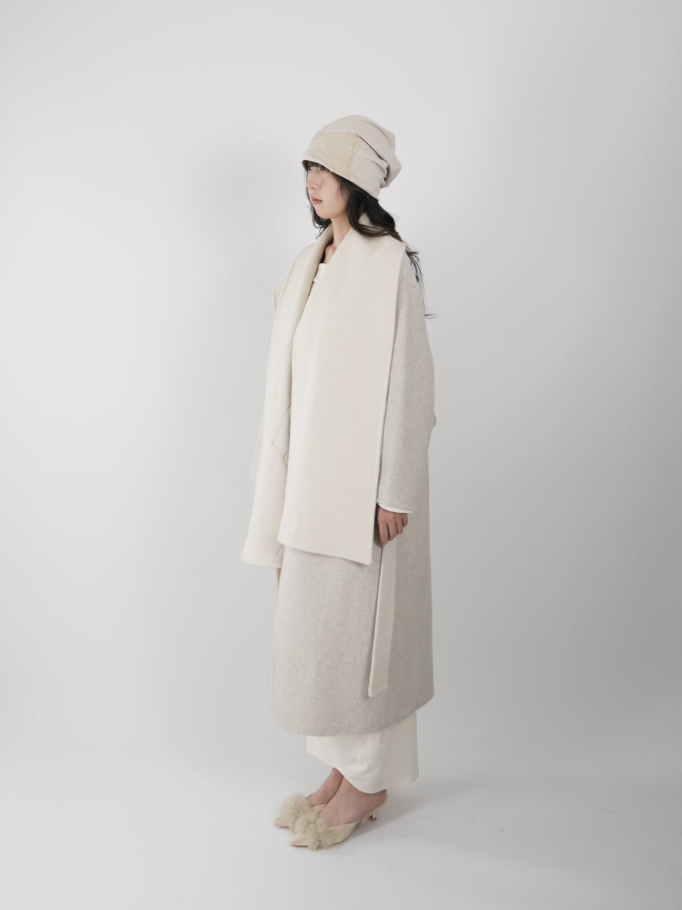 Double-sided scarf coat