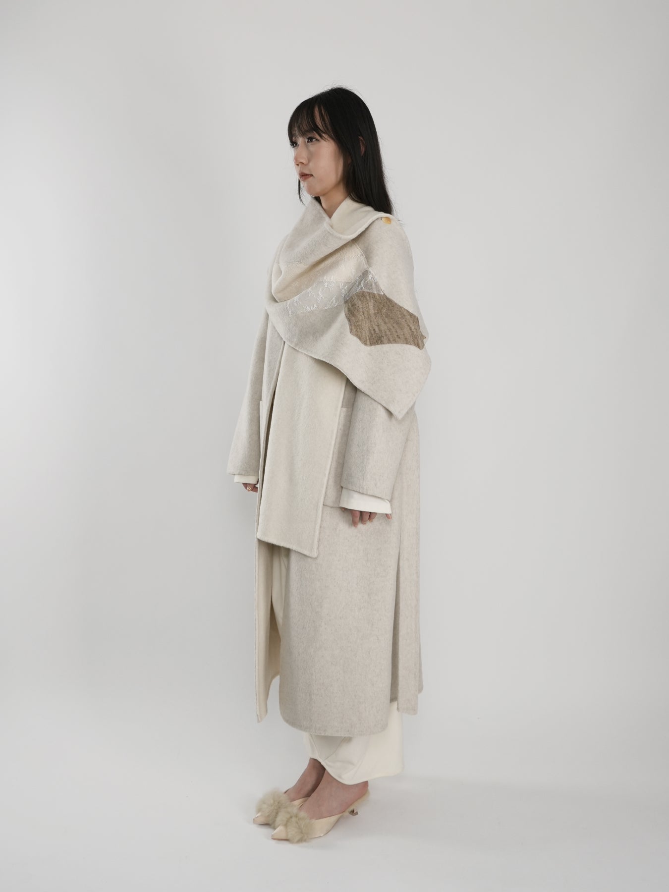 Double-sided scarf coat