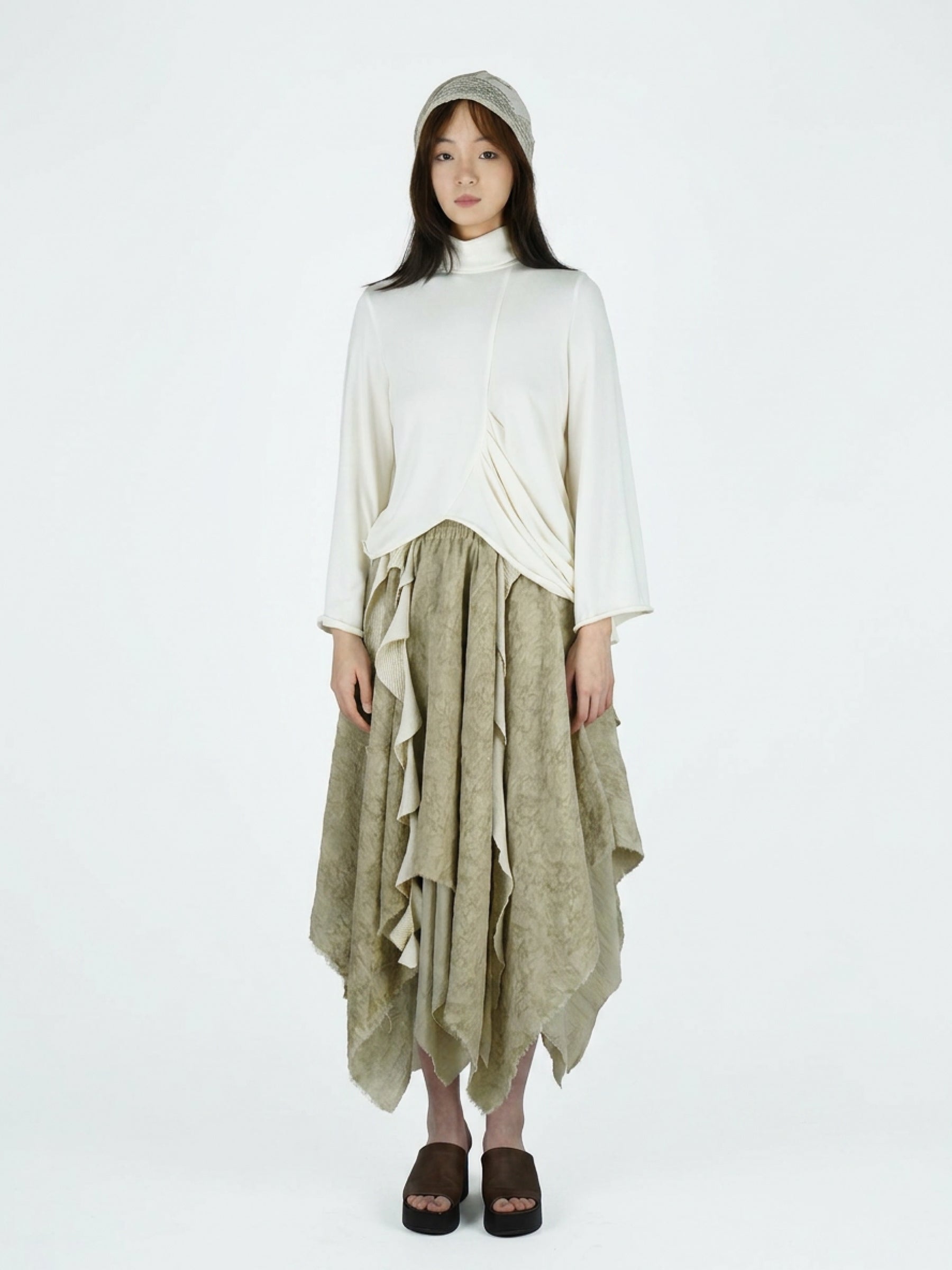 Turtleneck pullover sweatshirt