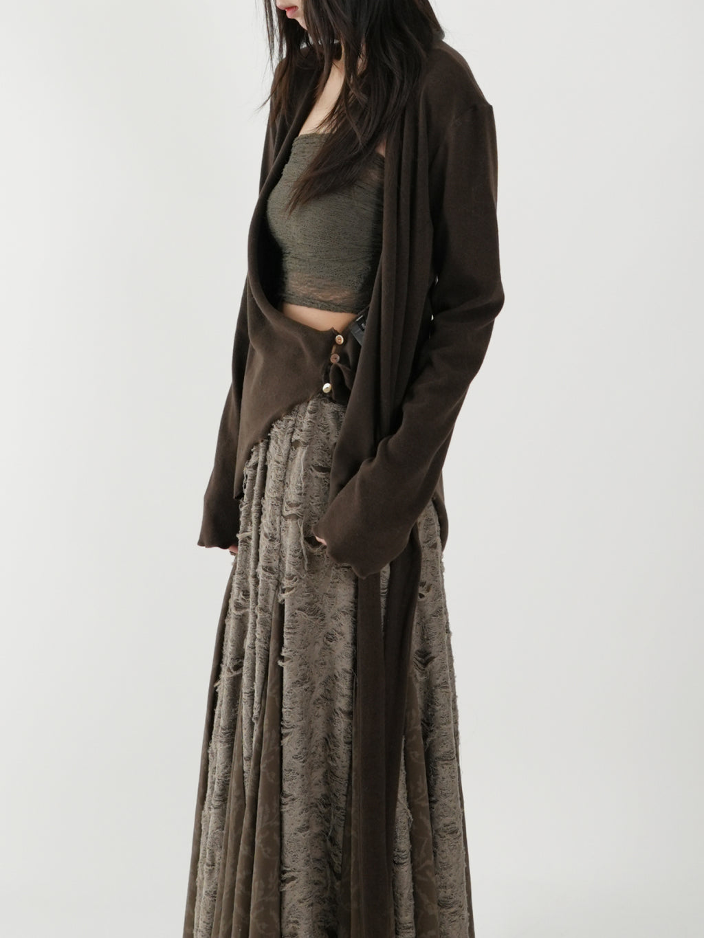 Waist-cinched Sash Blouse