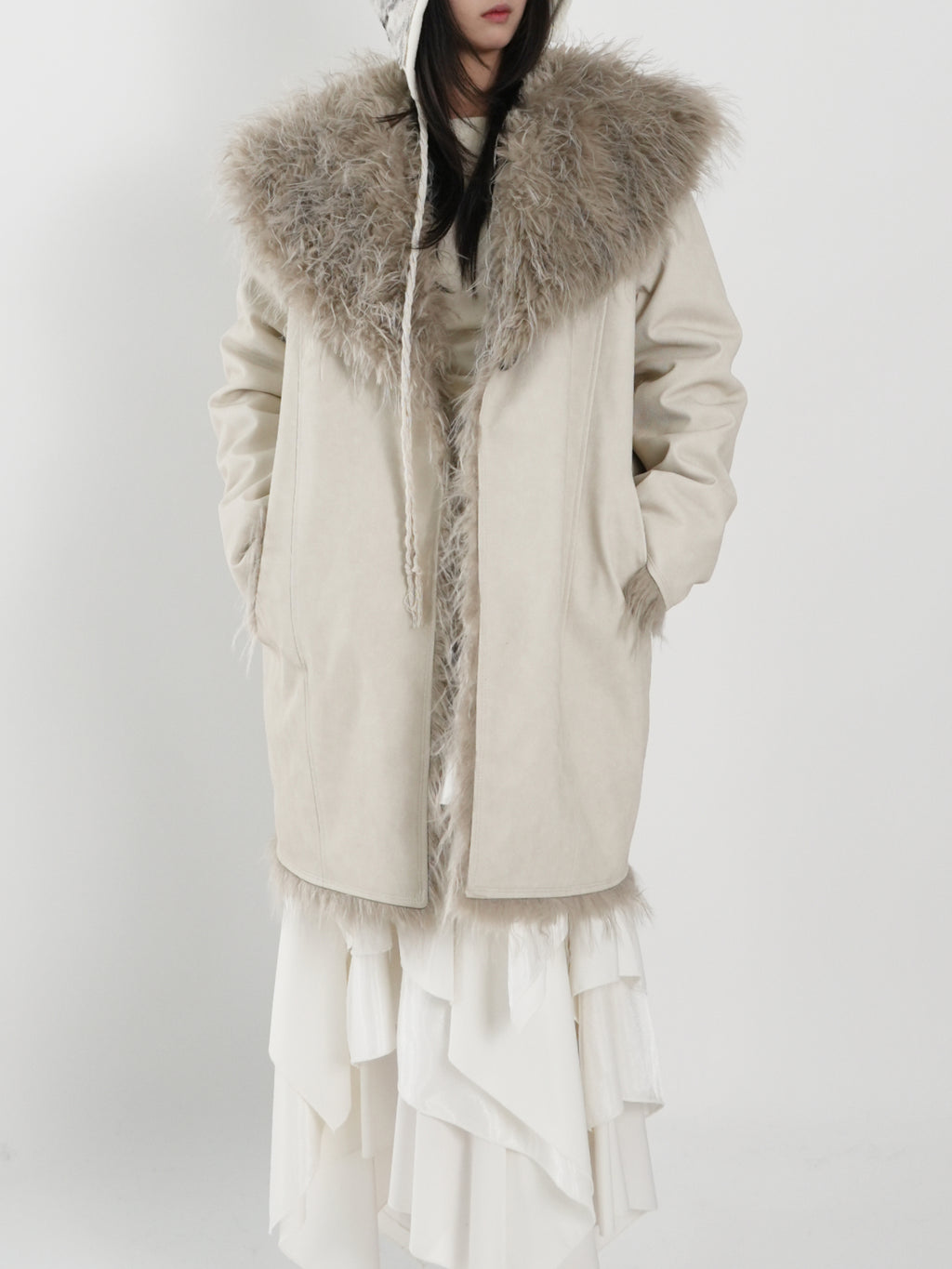 Lapel Stitched Long Coat