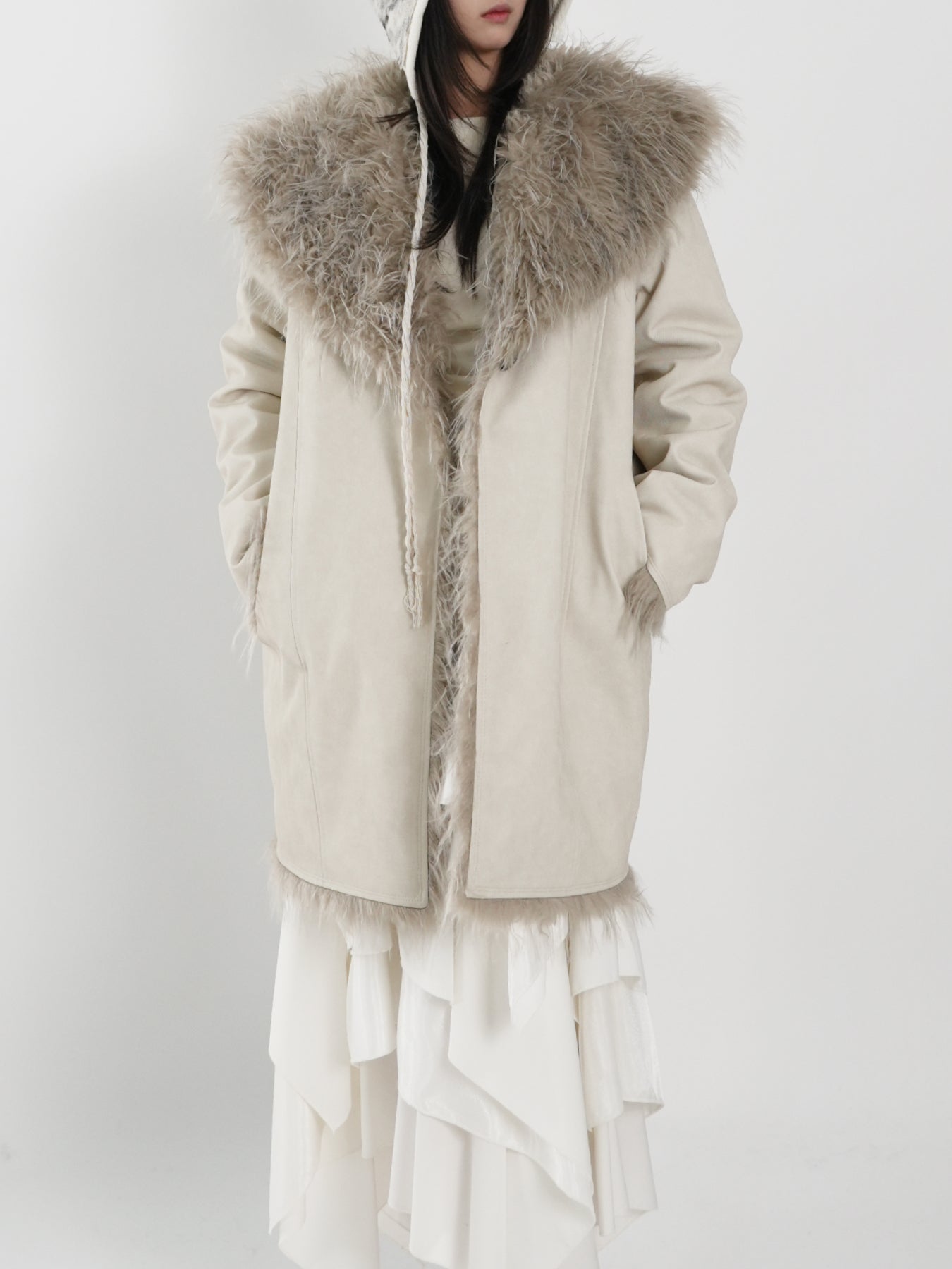 Lapel Stitched Long Coat