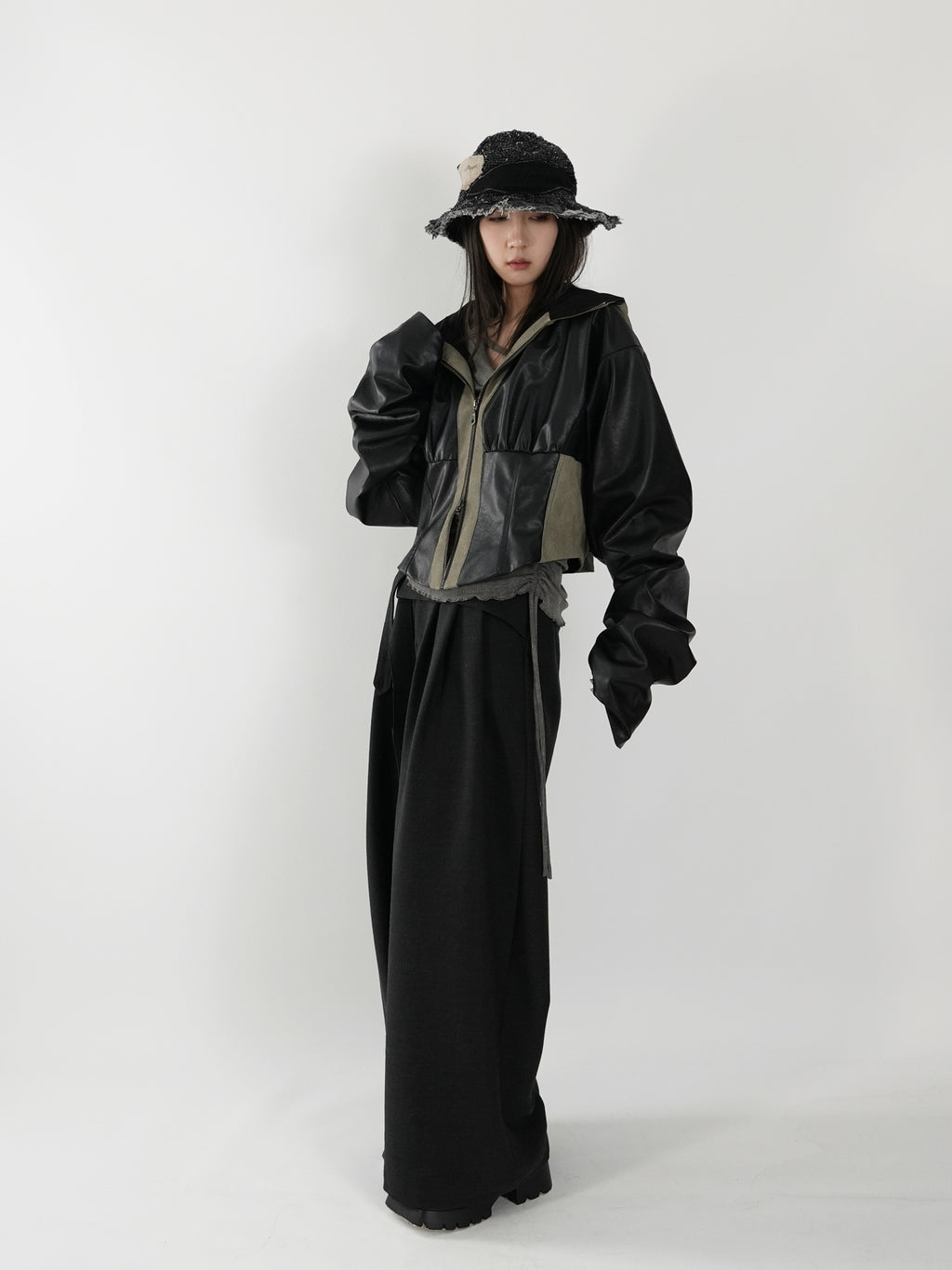 Waist-tie Wide-leg Pants