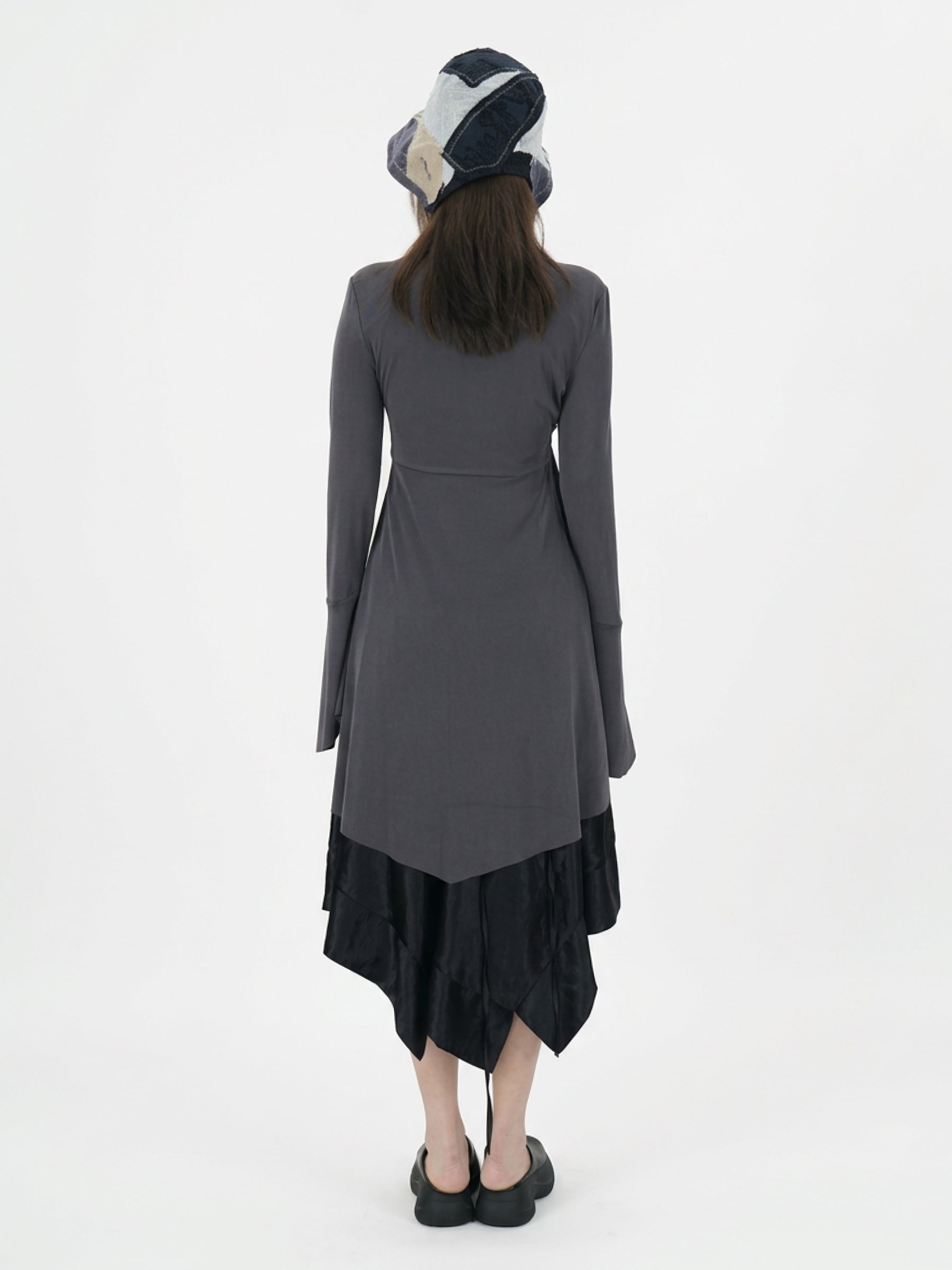 Drawstring ruffled top