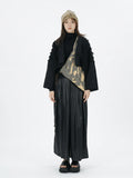 Long skirt with waist pleats