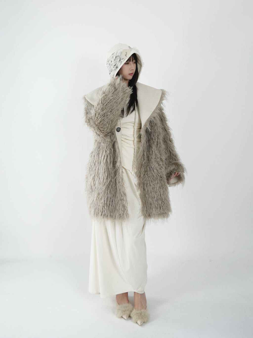 Lapel Stitched Long Coat