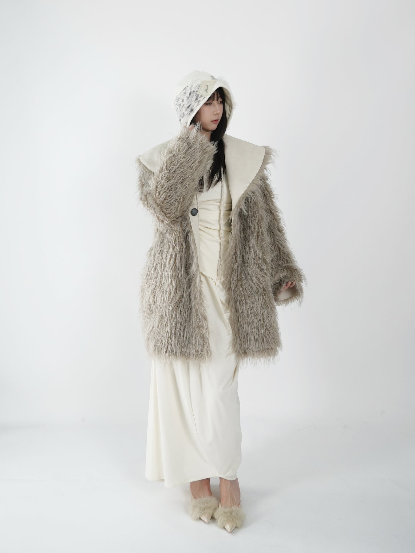 Lapel Stitched Long Coat