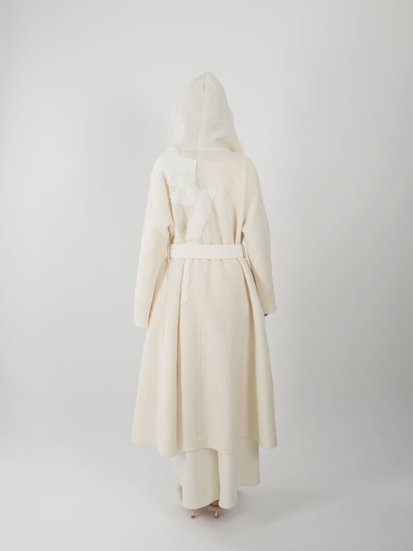 Lapel Collar Hooded Coat