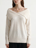 Off-shoulder lapel top