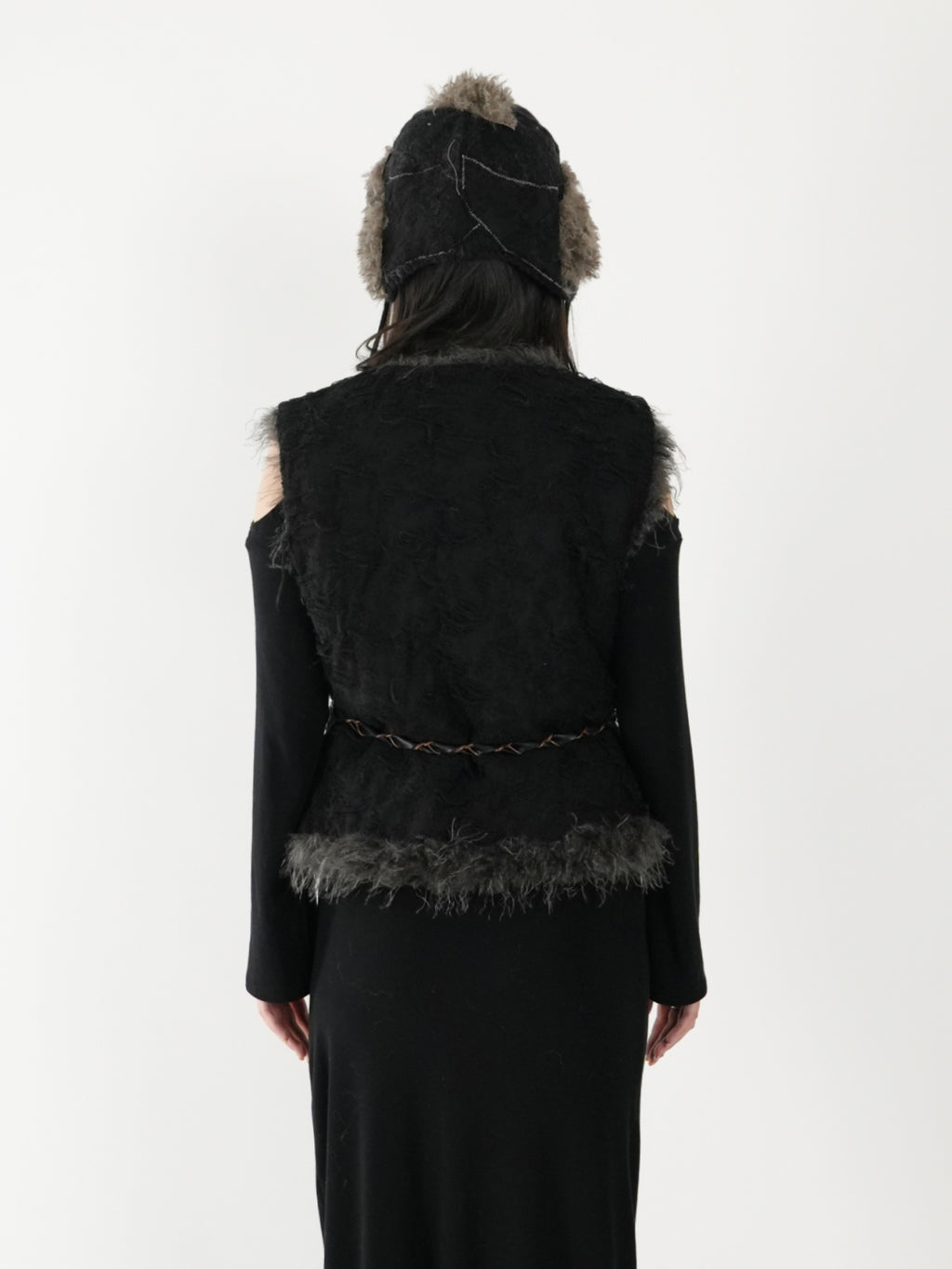 Fur Collar Vest