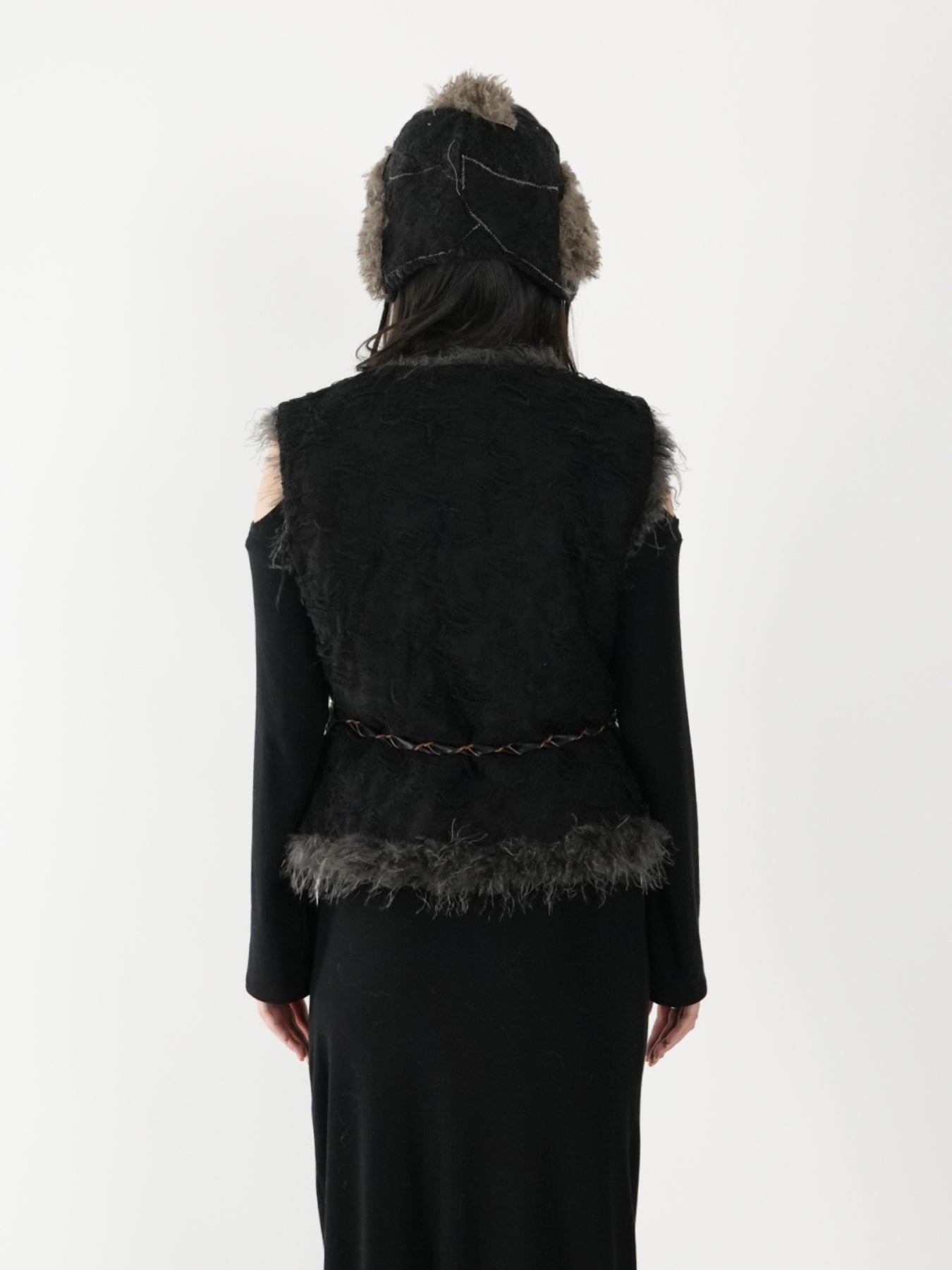 Fur Collar Vest