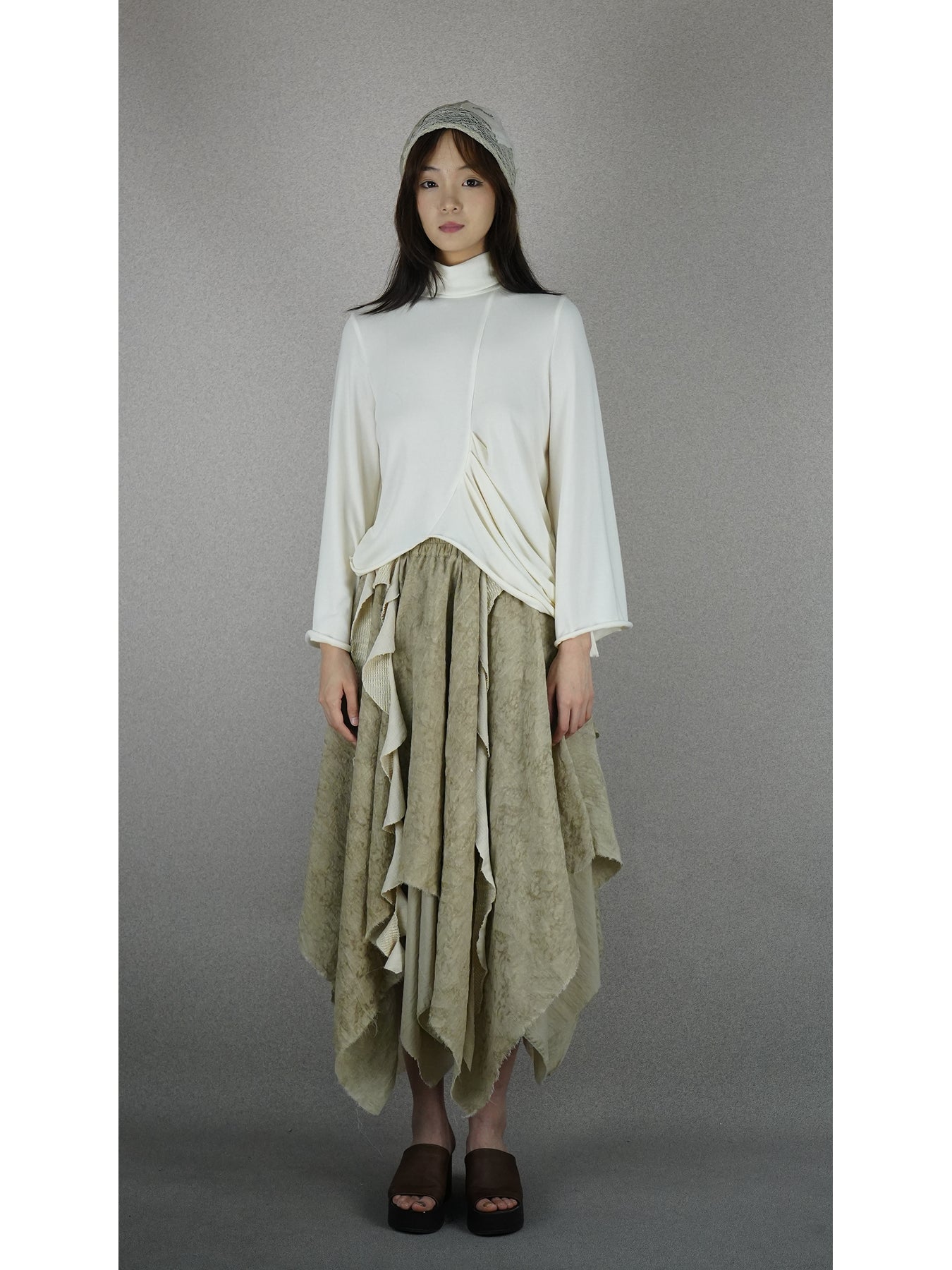 Turtleneck pullover sweatshirt