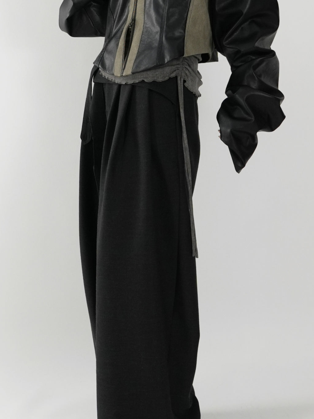 Waist-tie Wide-leg Pants