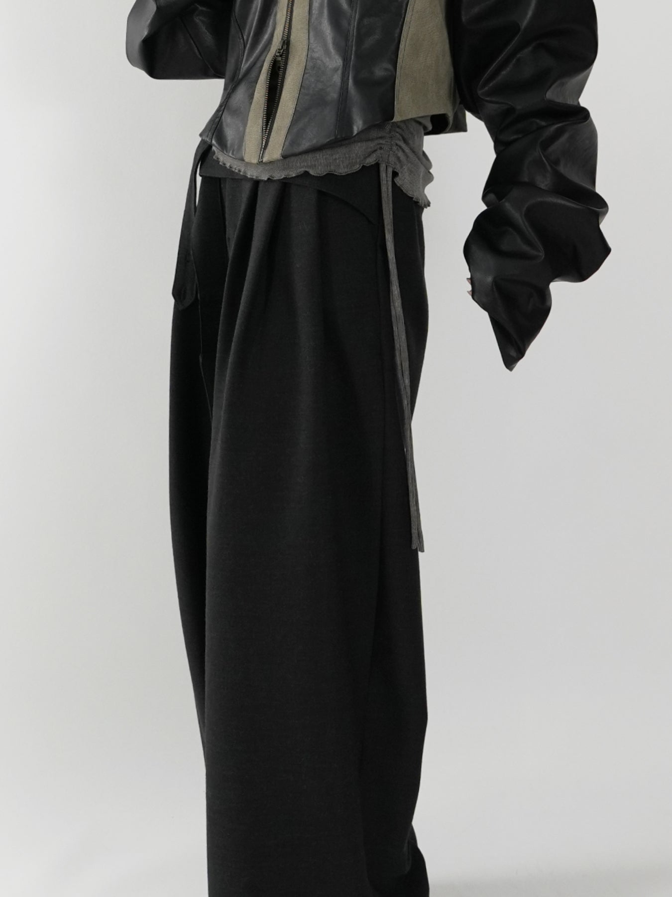 Waist-tie Wide-leg Pants