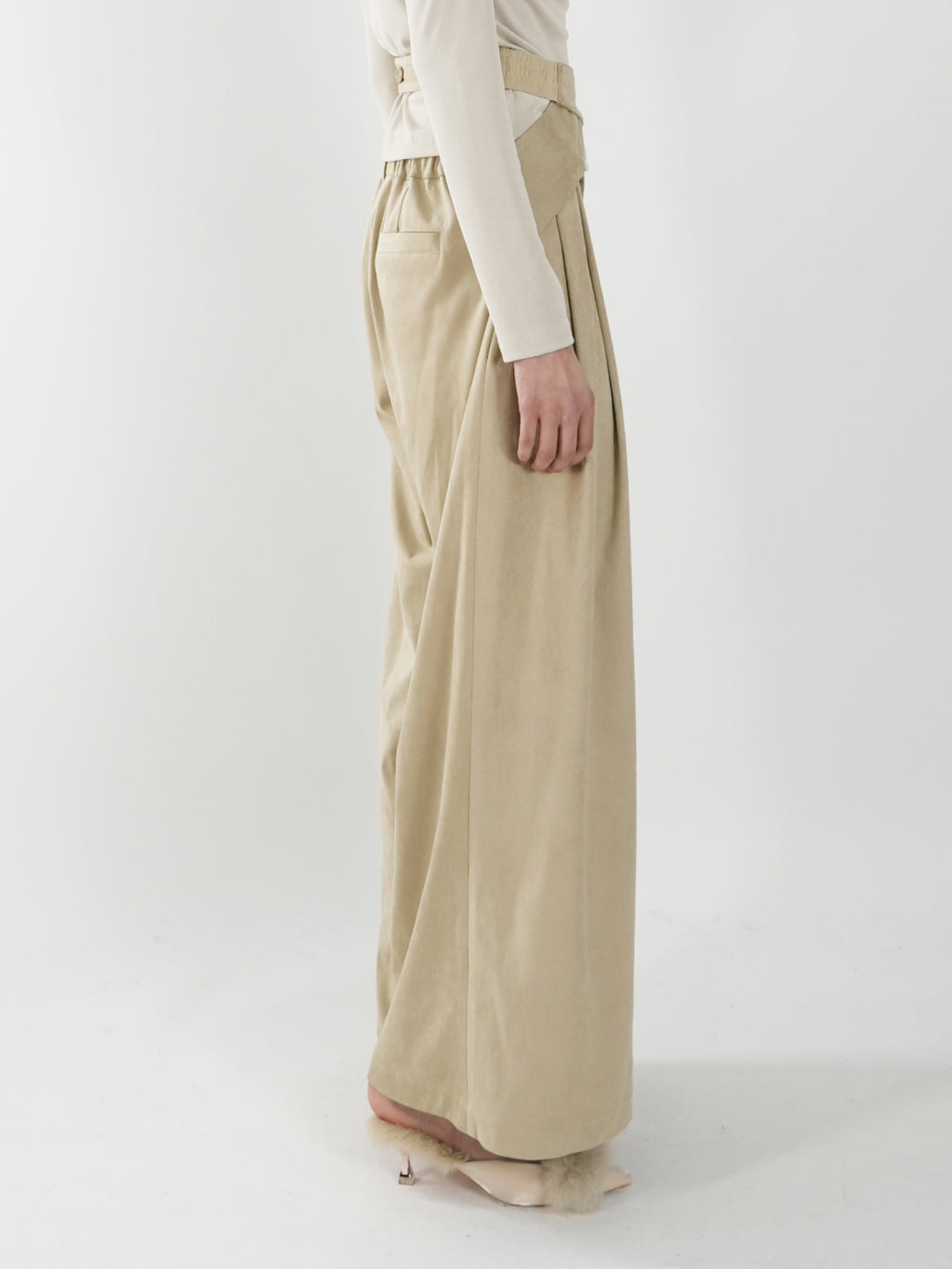 Waist-tie Wide-leg Pants