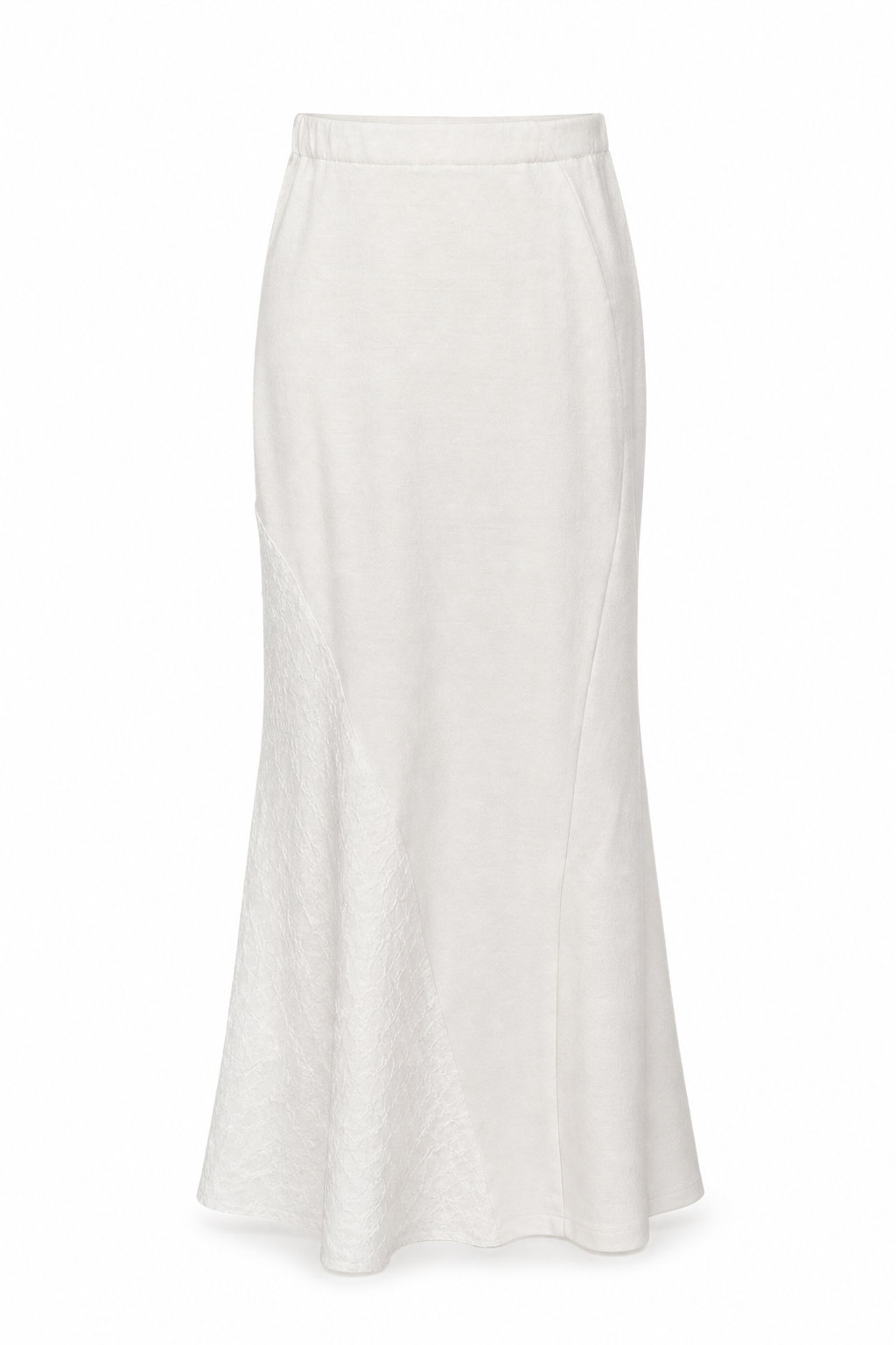 Ruched Fishtail Skirt White M GPT