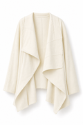 Cropped Oversized-Collar Jacket White F GPT