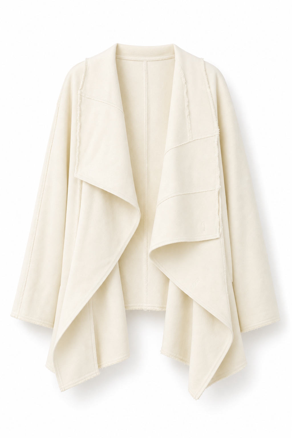 Cropped Oversized-Collar Jacket White F GPT