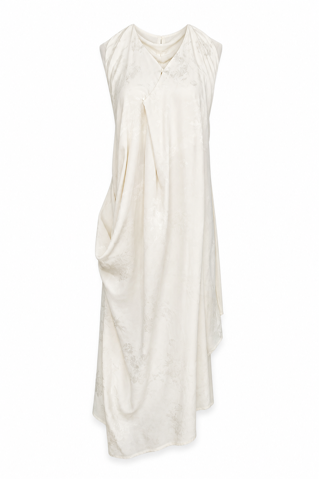 Cowl-Neck Open-Back Dress White M GPT