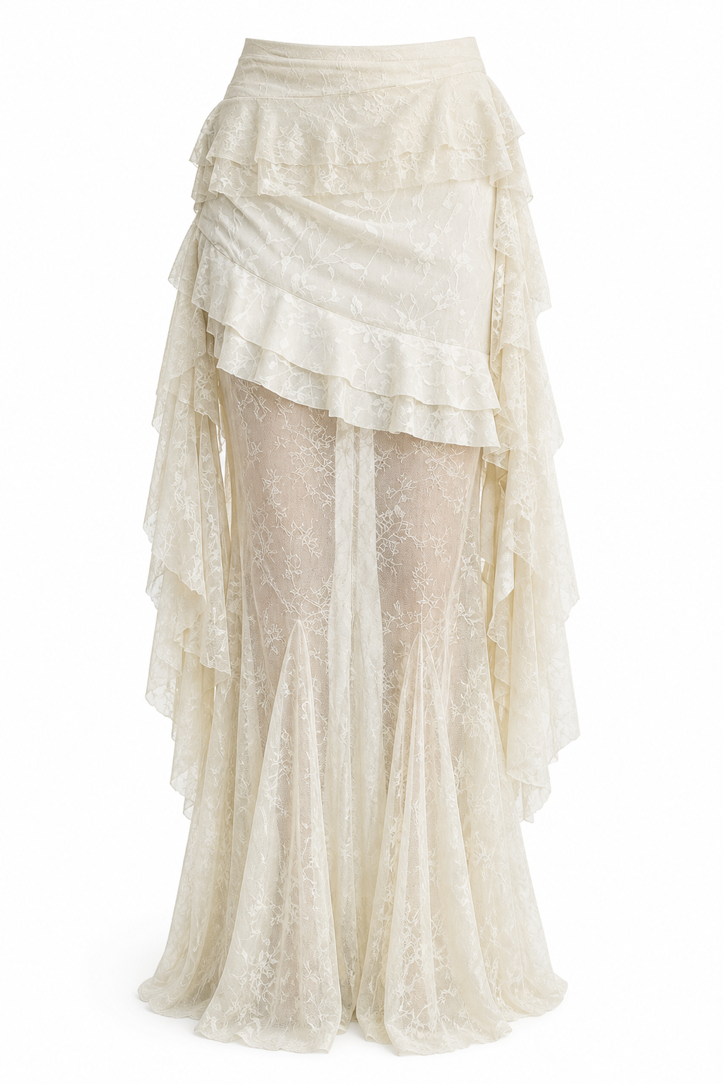Ruffled Lace Skirt Botanical Dye M GPT