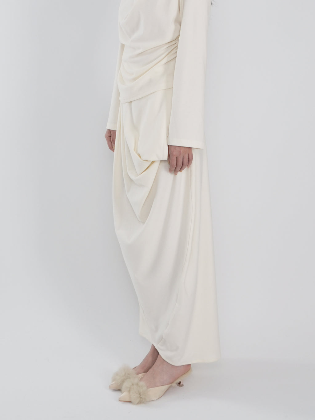 Asymmetric Ruched Suit Dress