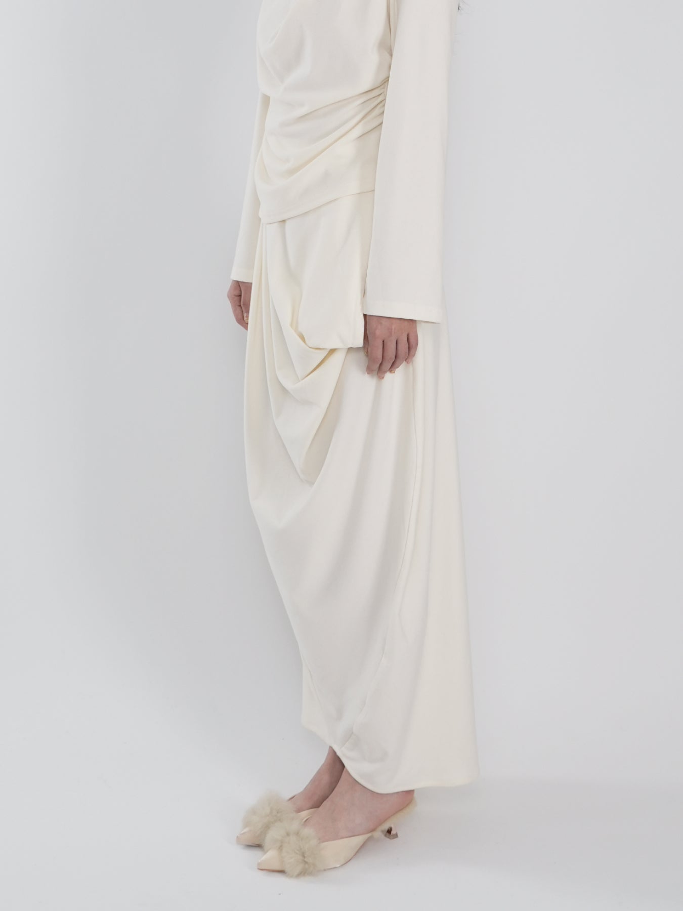 Asymmetric Ruched Suit Dress